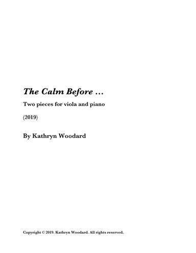 The Calm Before (viola and piano)