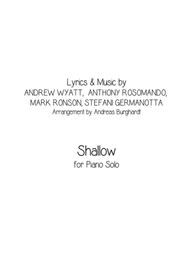 Shallow (arr. Andreas Burghardt)