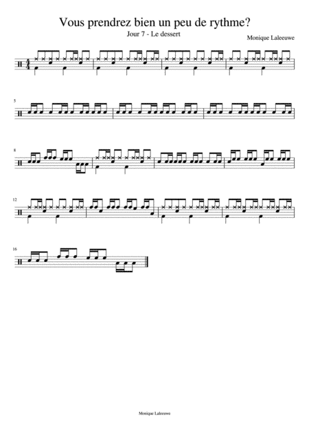 Vous prendrez bien un peu de rythme? Menu 7 complet et bass track with drums 3 tempi