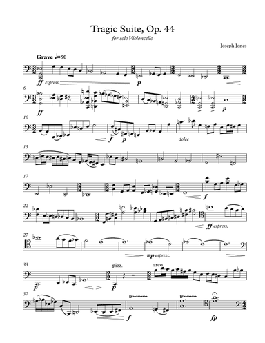 Tragic Suite for Solo Cello, Op. 44