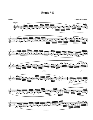 Clarinet Etude #1, Arr. Marten King (arr. Marten King)