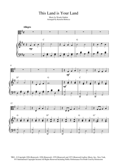 This Land Is Your Land (arr. Kaiserin Rebecca)