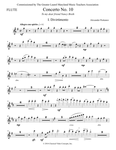 Concerto No.10 "Italian Concerto" (First Edition) - Orchestra Parts