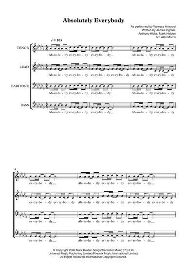 Absolutely Everybody (arr. Alex Morris)