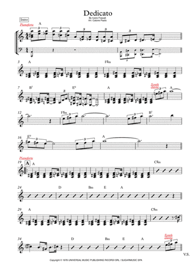 Dedicato (arr. Paolo Catone)