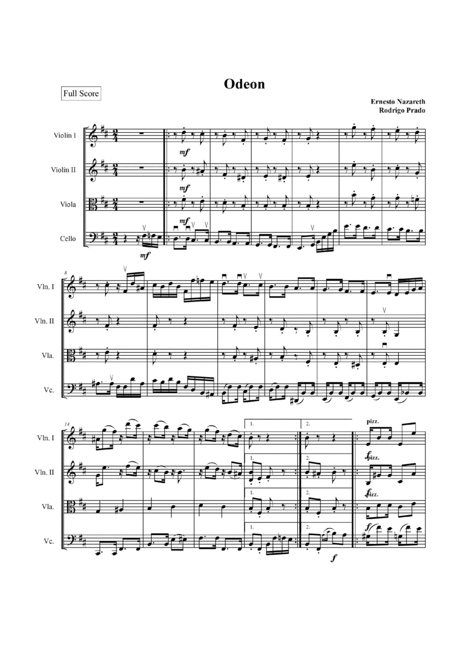 Odeon - Ernesto Nazareth (arr. Rodrigo Prado)
