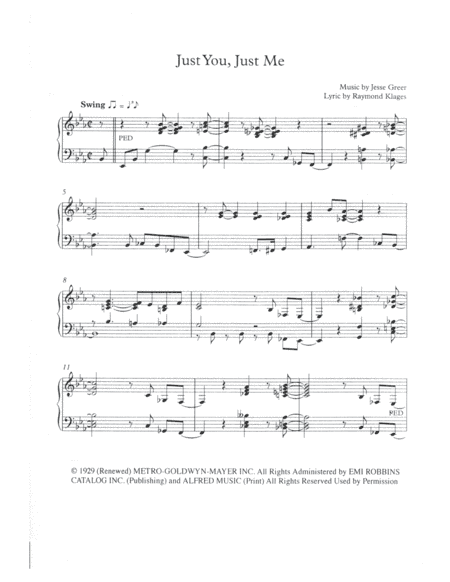 Just You, Just Me (arr. Robert Blond)