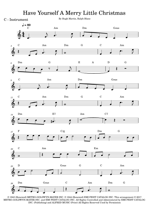 Have Yourself A Merry Little Christmas (arr. Fabio Eduardo de Oliveira)