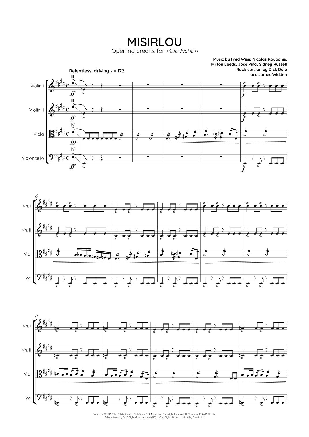 Misirlou (arr. James Widden)