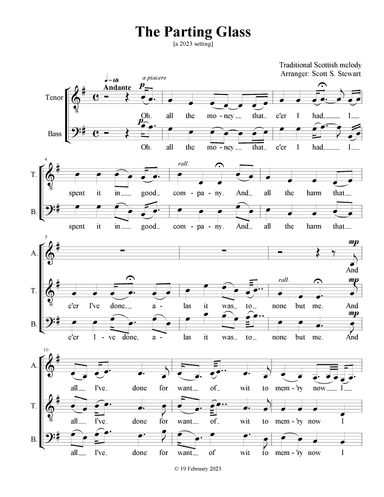 The Parting Glass (A farewell song) (arr. Scott S. Stewart)