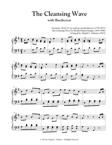 The Cleansing Wave in the style of Beethoven's Ecossaise in G Major (arr. Abigail L. Johnson)