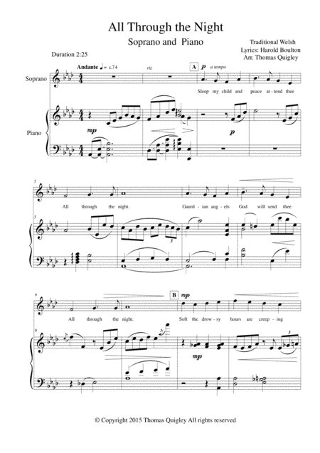 All through the Night (arr. Thomas Quigley)