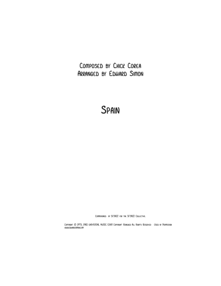 Spain (arr. Edward Simon)