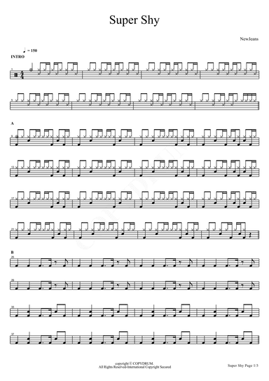 Super Shy (arr. COPYDRUM)