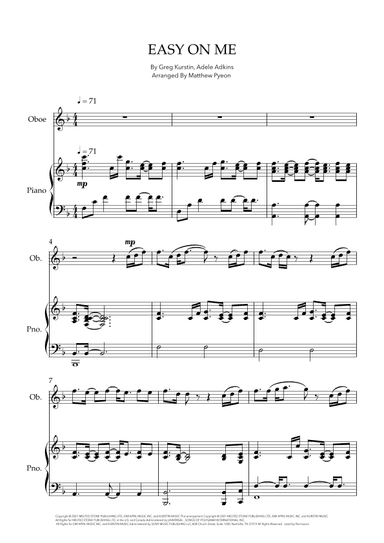 Easy On Me (arr. Matthew pyeon)