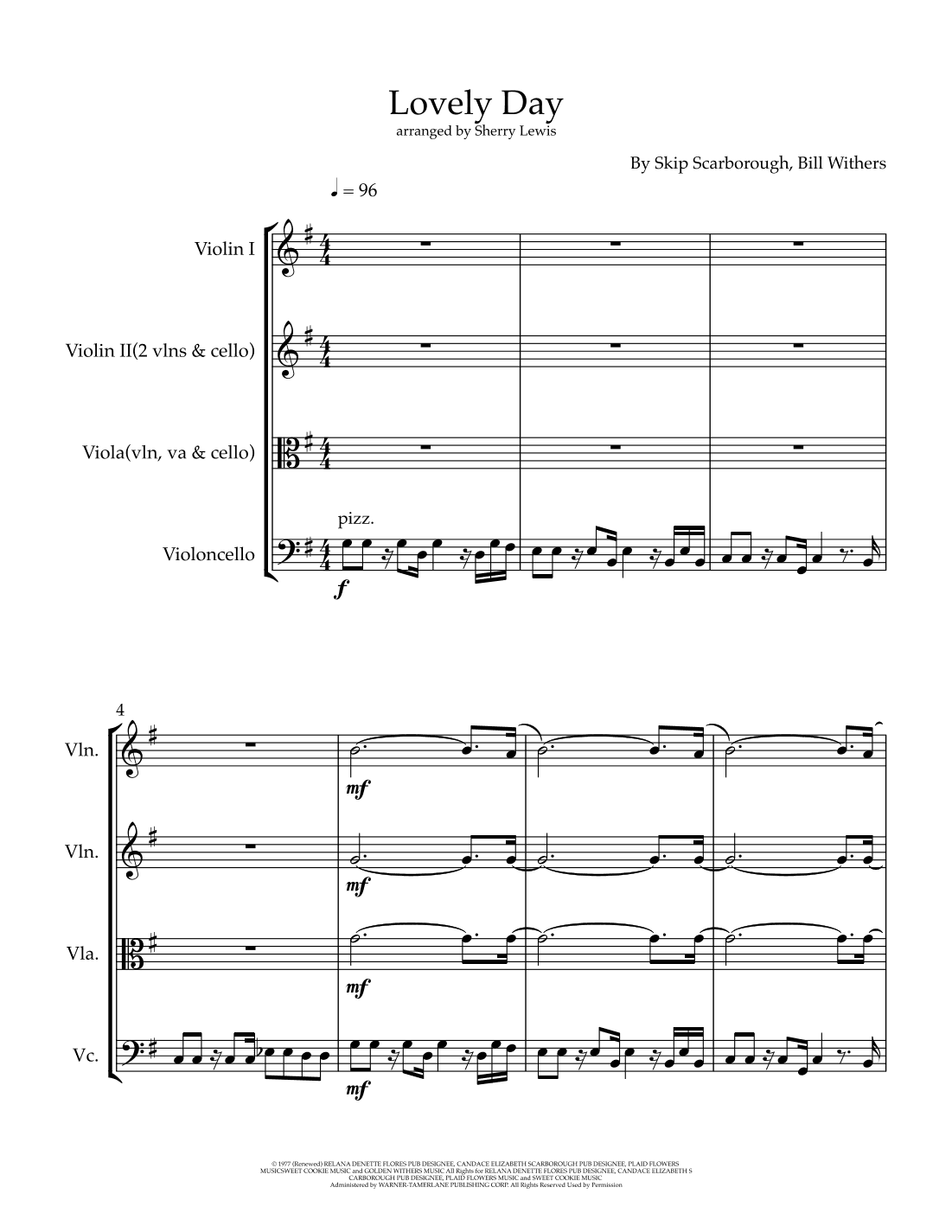 Lovely Day (arr. Sherry Lewis)