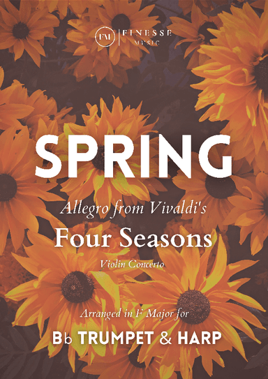 DUET - Four Seasons Spring (Allegro) for Bb TRUMPET  and PEDAL HARP - F Major (arr. Ivan de Andrade)