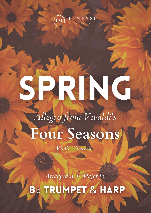 DUET - Four Seasons Spring (Allegro) for Bb TRUMPET  and PEDAL HARP - F Major (arr. Ivan de Andrade)