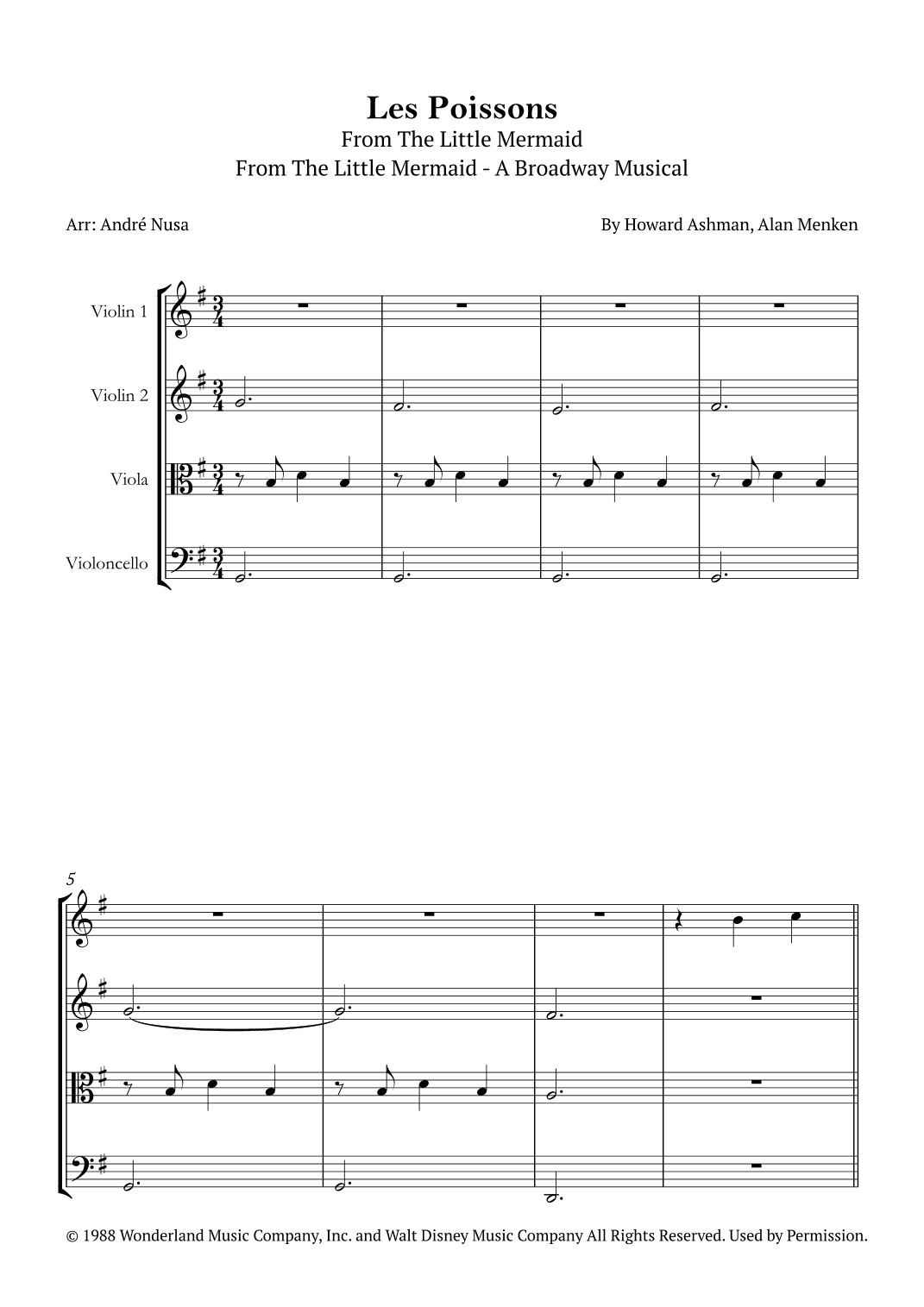 Les Poissons (arr. André Nusa)