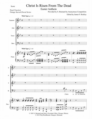 Christ Is Risen From The Dead - Easter Anthem (arr. James F. Rickley)