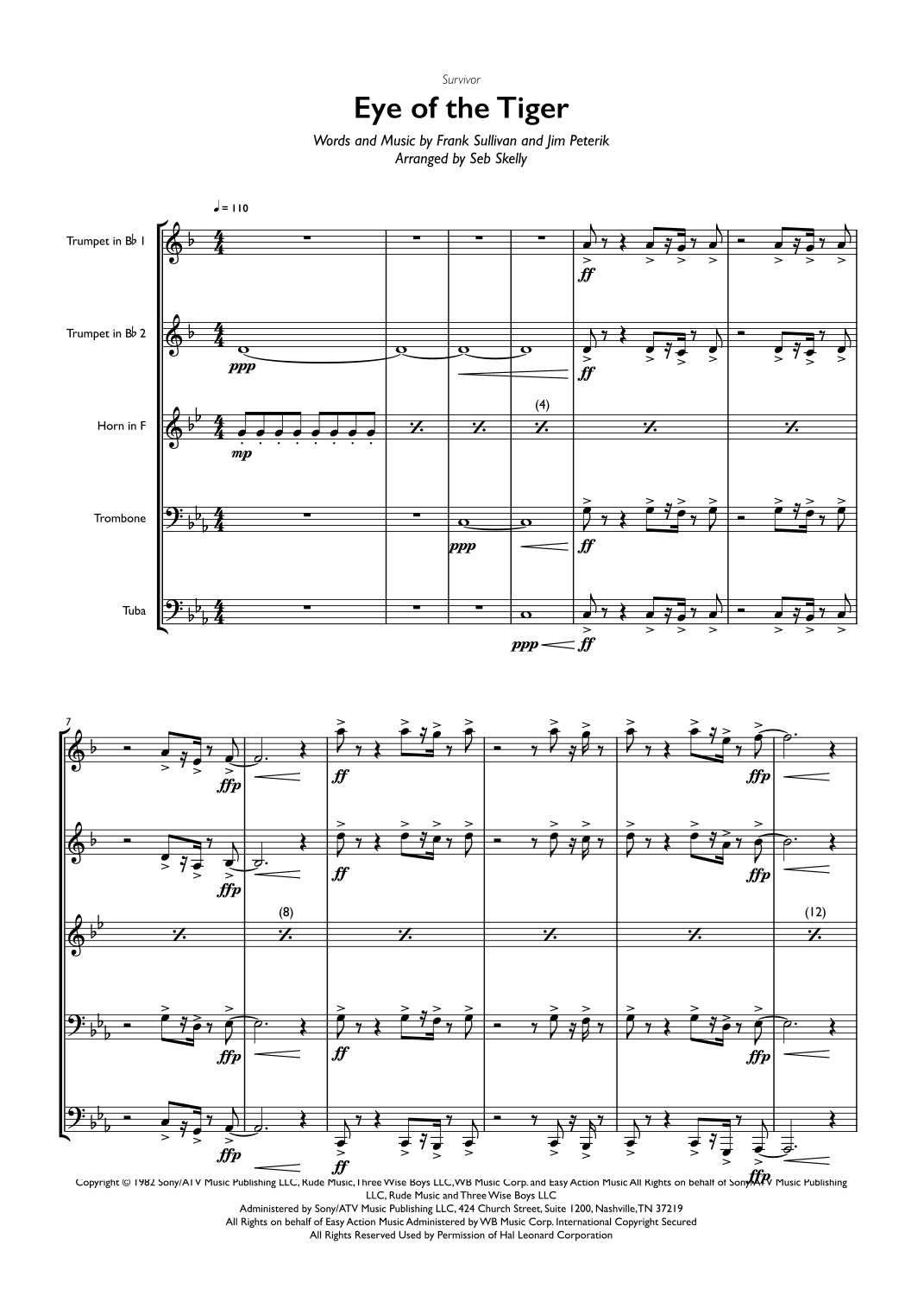 Eye Of The Tiger (arr. Seb Skelly)