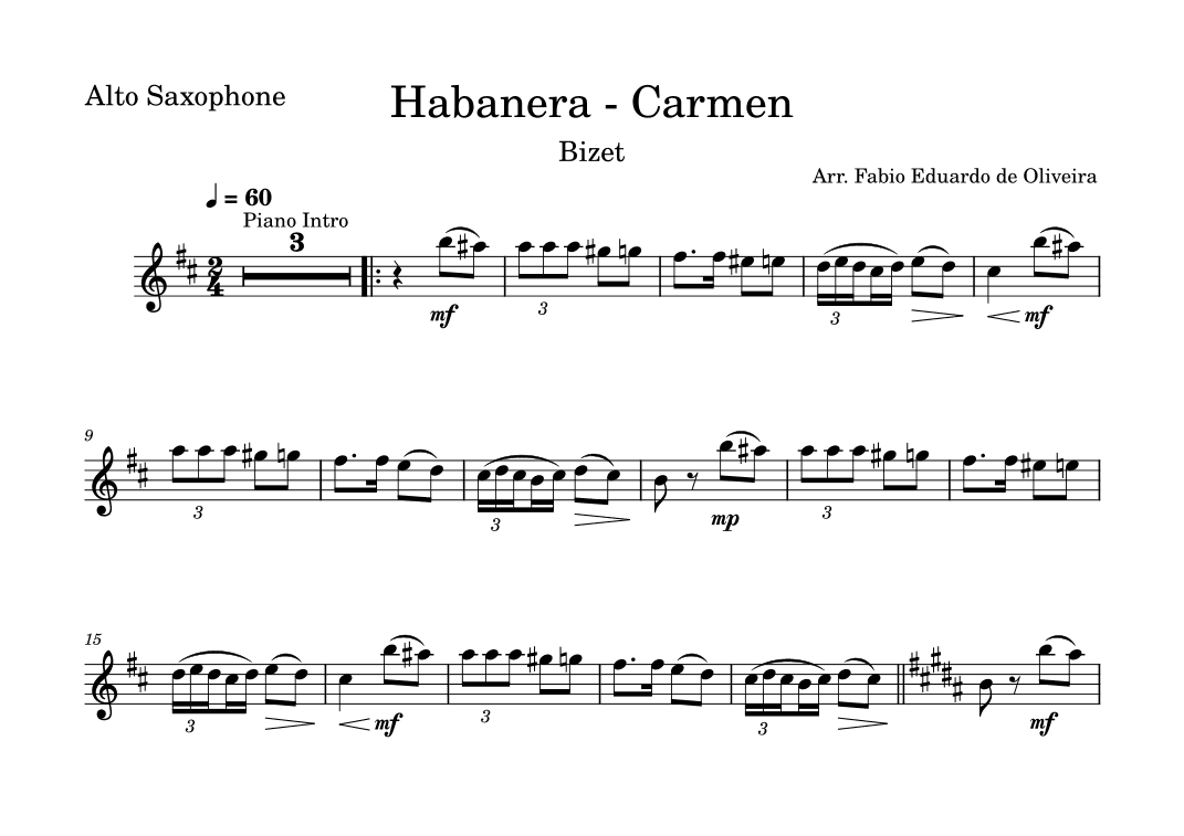 Habanera - Carmen (Bizet)  - Easy Arrangement (arr. Fabio Eduardo de Oliveira)