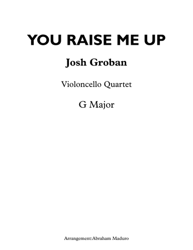 You Raise Me Up (arr. Abraham Maduro)
