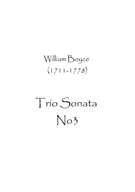 Trio Sonata No.3 (arr. Spence Bundy)