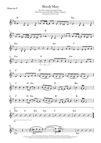 Bloody Mary (arr. Amauri Lopes)
