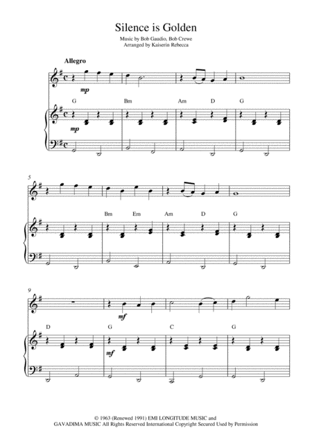Silence Is Golden (arr. Kaiserin Rebecca)