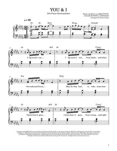 You & I (arr. Frank Pisani)