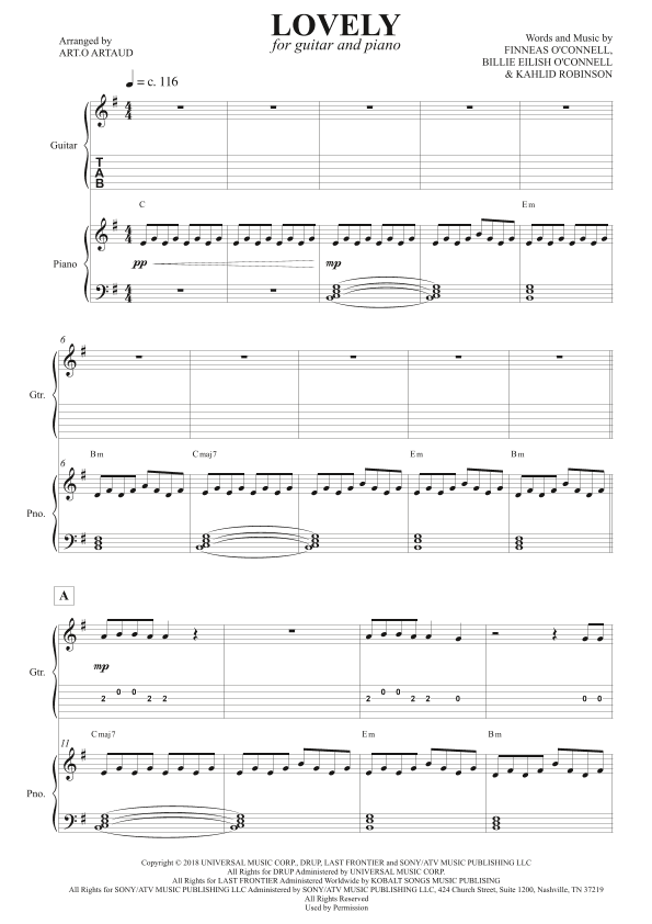 Lovely (arr. Art.o Artaud)