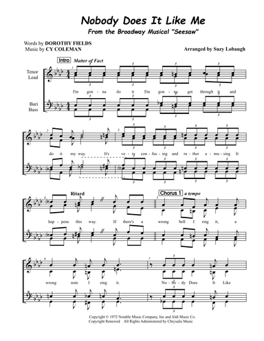 Nobody Does It Like Me (arr. Suzy Lobaugh, CMA)