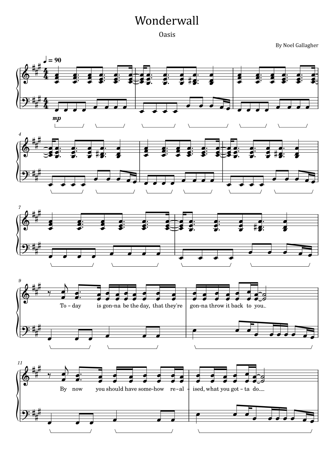 Wonderwall (arr. poon)