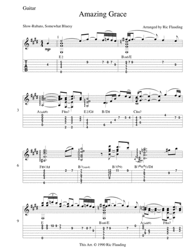 Amazing Grace (Guitar) (arr. Ric Flauding)