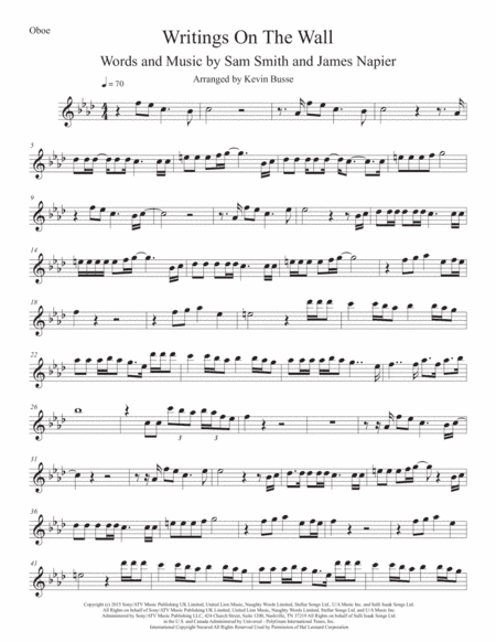 Writing's On The Wall from the film SPECTRE (arr. Kevin Busse)