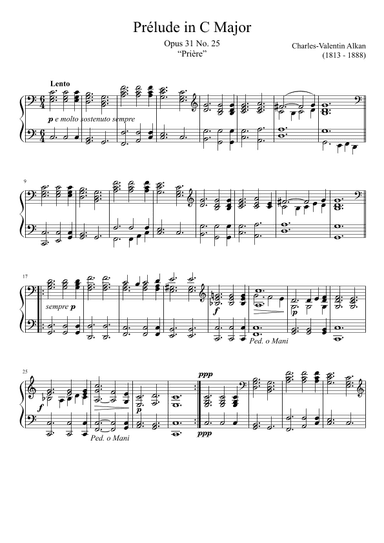 Prelude Opus 31 No. 25 in C Major (arr. Zachary Corbett)
