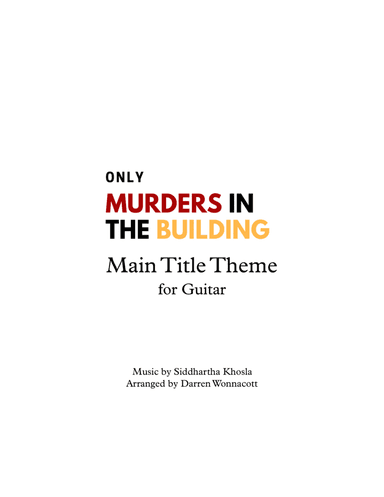 Only Murders In The Building Main Title Theme (arr. Darren Wonnacott)