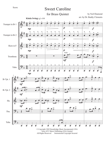 Sweet Caroline (arr. Dr. Buddy Clements)