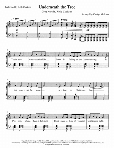 Underneath The Tree (arr. Carolyn Medrano)