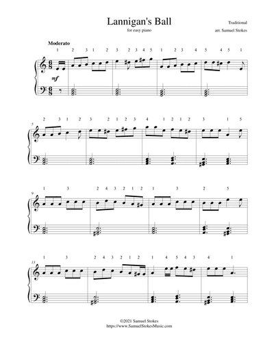 Lannigan's Ball - for easy piano (arr. Samuel Stokes)