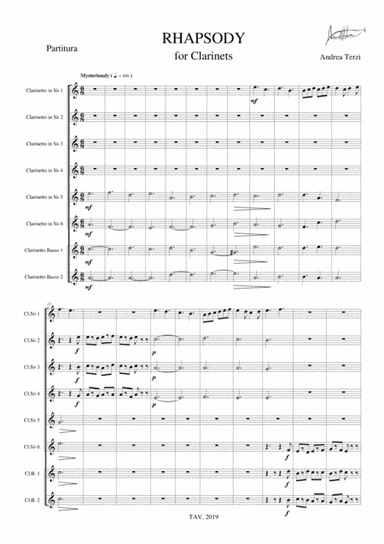Rhapsody for Clarinets