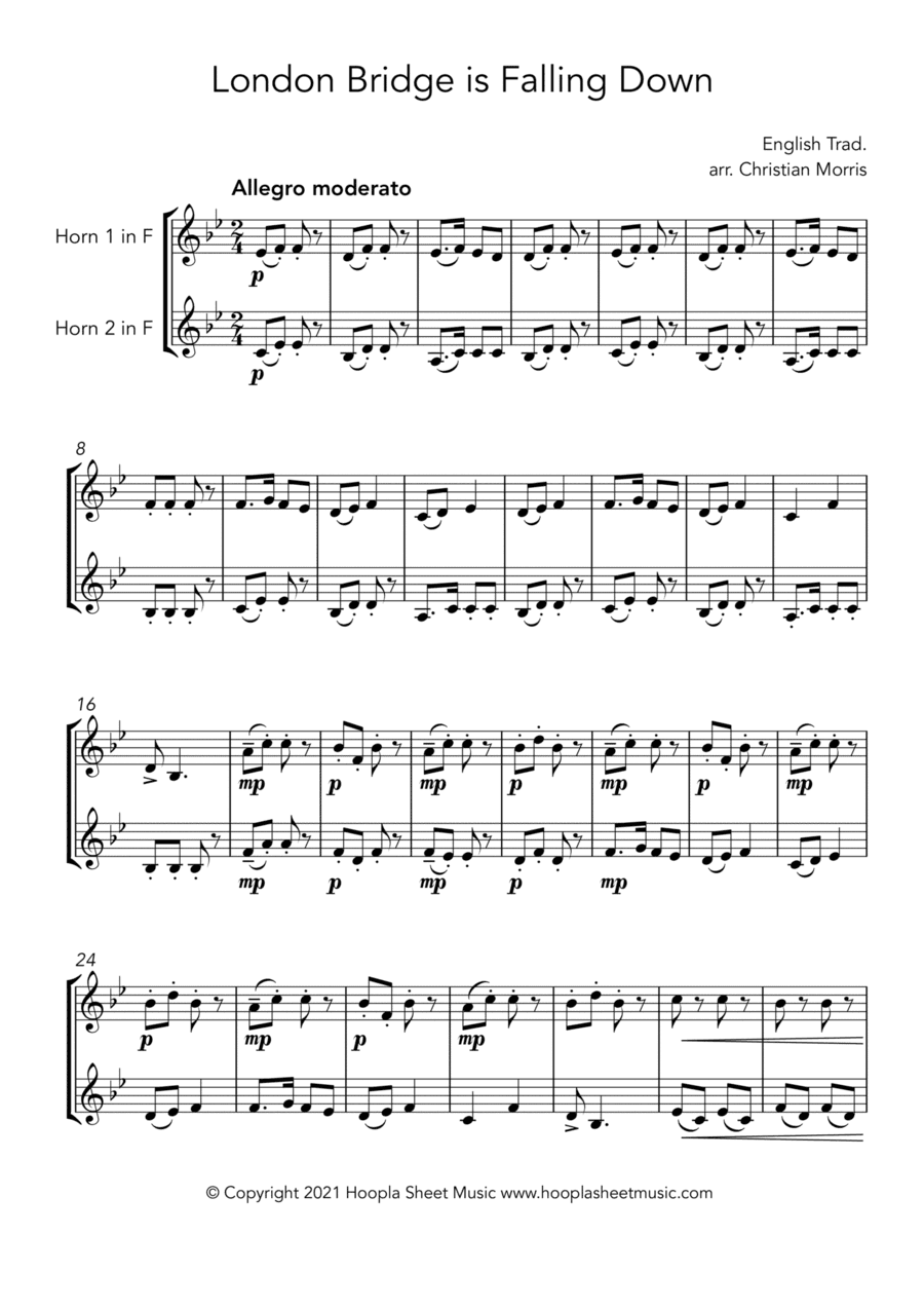 London Bridge is Falling Down (3 Ways) (arr. Christian Morris)