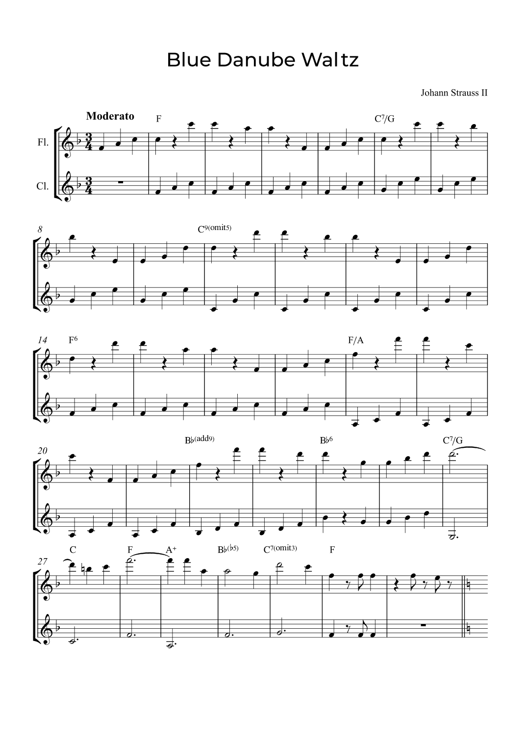 Blue Danube Waltz (arr. Alex Nunes Rodrigues)