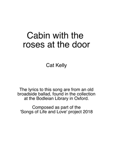 The Cabin with the roses at the door
