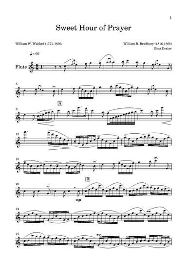 BEST VERSION Sweet Hour of Prayer (arr. Gina Dexter)