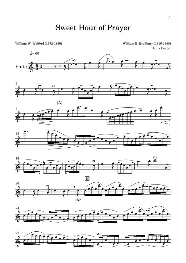 BEST VERSION Sweet Hour of Prayer (arr. Gina Dexter)