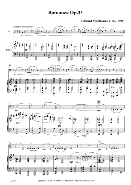 Romanze Op.35 (arr. Mikio Kamada)