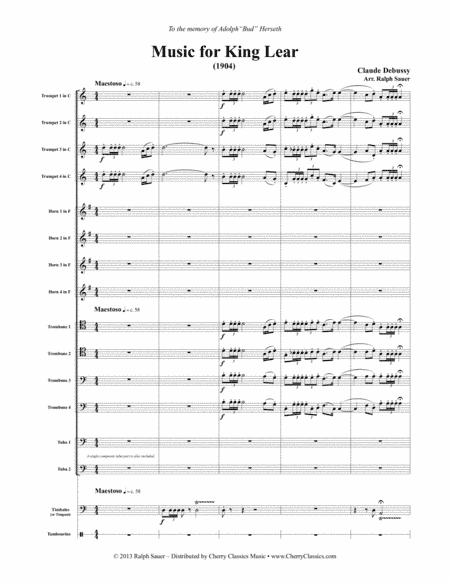 Music for King Lear for Large Brass Ensemble (arr. Sauer, Ralph)