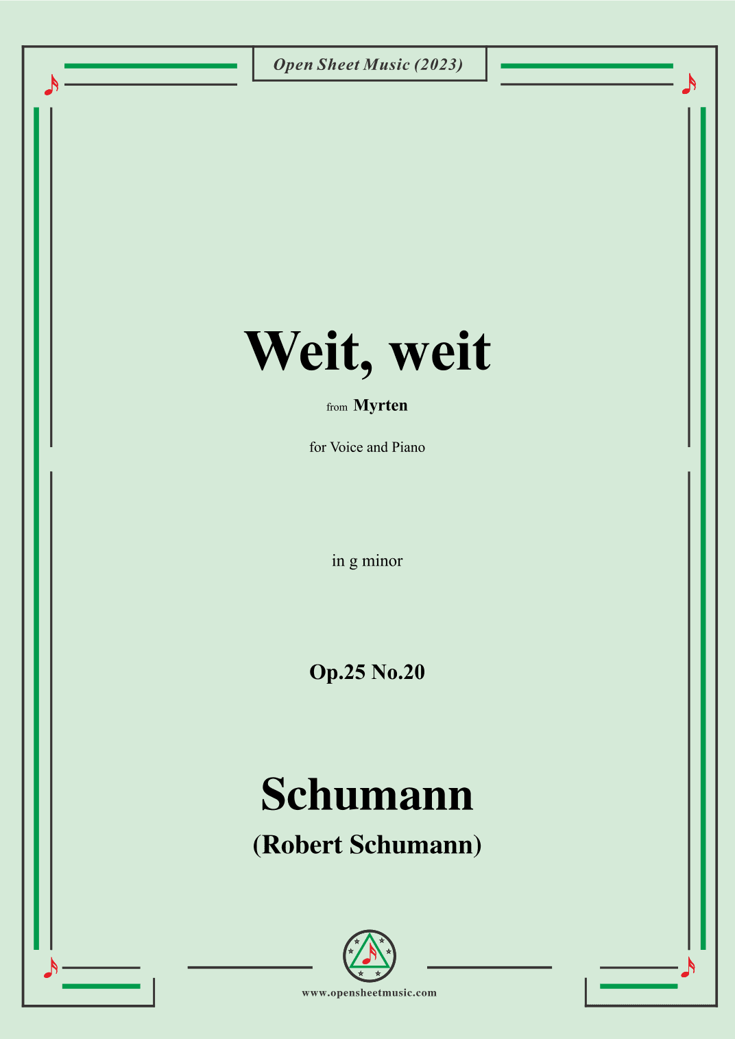 R. Schumann-Weit,weit,Op.25 No.20,from Myrten,in g minor (arr. OSM Press)